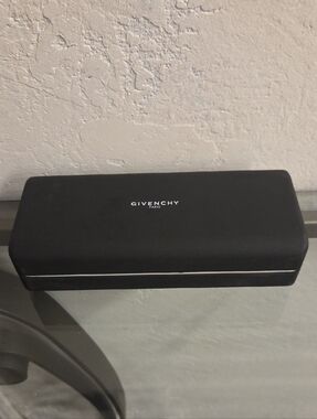 Givenchy Black Hard Eyewear Case with Silver Trim